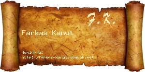 Farkas Kanut névjegykártya